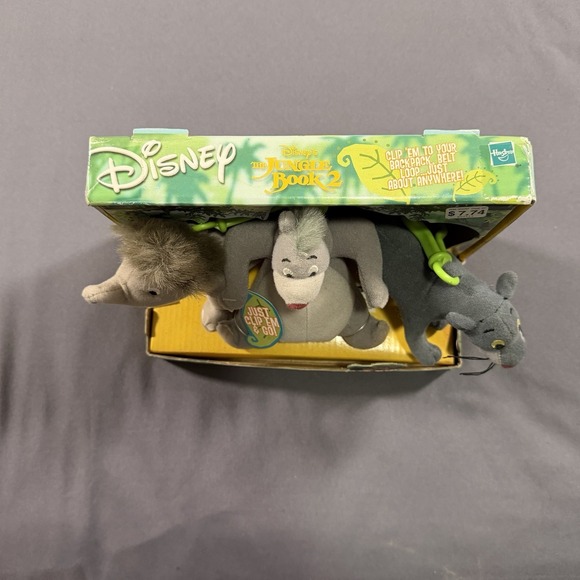 Vintage New in Box Hasbro Disney Clip 'N Go Pals The Jungle Book 2 Mini Plush - Picture 9 of 9